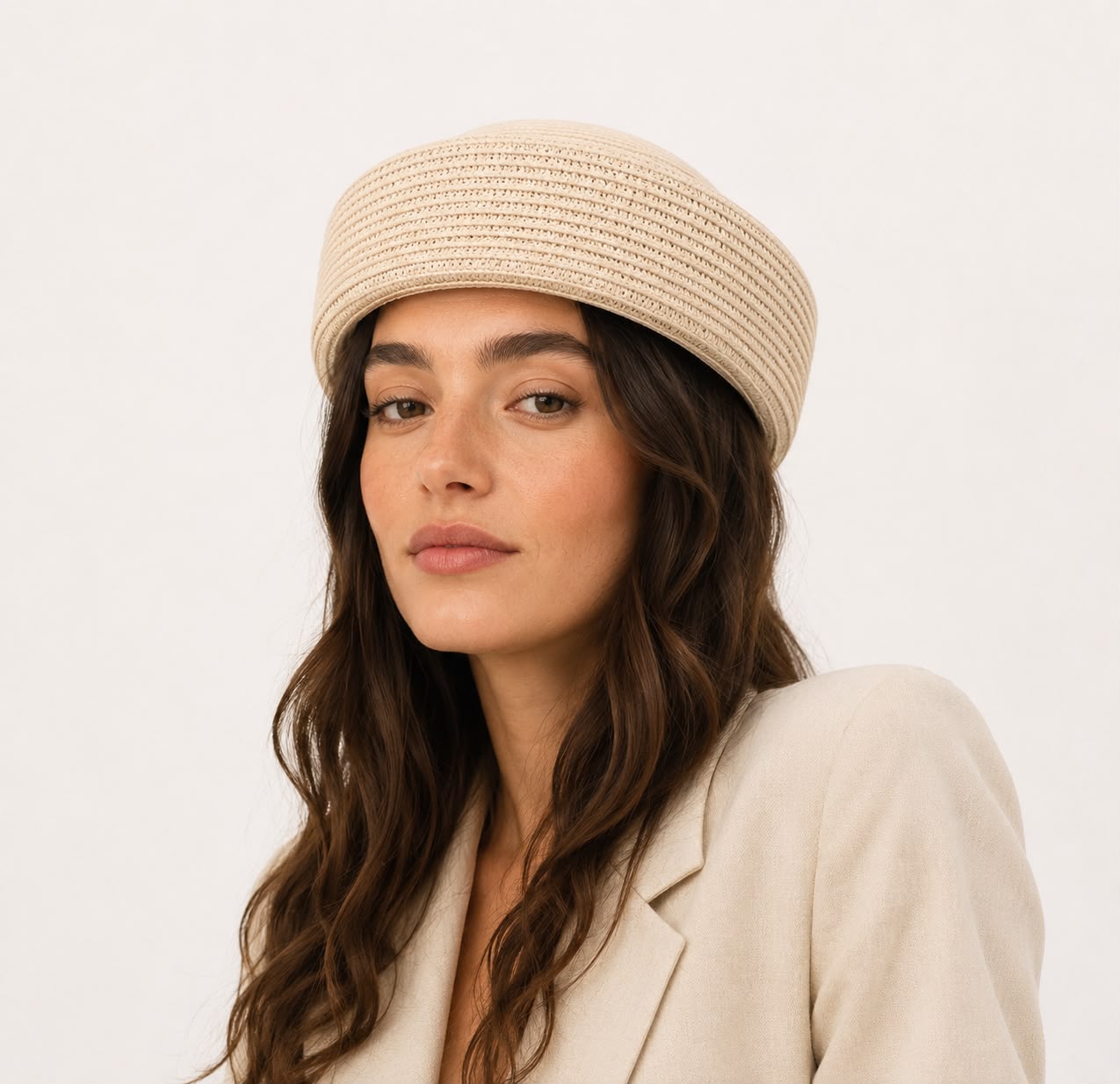 Bérets Pillbox d’Été Femme