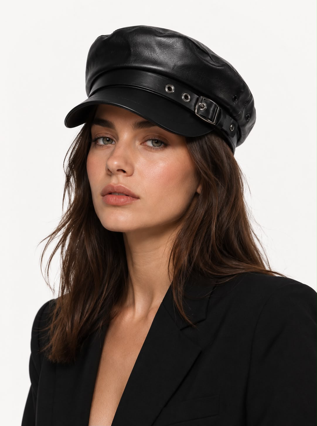 Casquettes Gavroche Femme Effet Cuir
