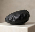 Béret vintage cuir PU femme noir – Béret élégant style français automne hiver
