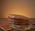 Chapeau octogonal marron femme – Casquette vintage chaude et élégante automne hiver