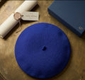 Béret hiver femme bleu profond