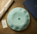 Béret laine hiver femme vert menthe