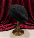 Béret Femme Noir en Acrylique – Bonnet Tricoté Léger Style Français