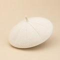 Casquette Béret Femme Coton Tricoté Blanc – Béret d’Été Respirant Sophia