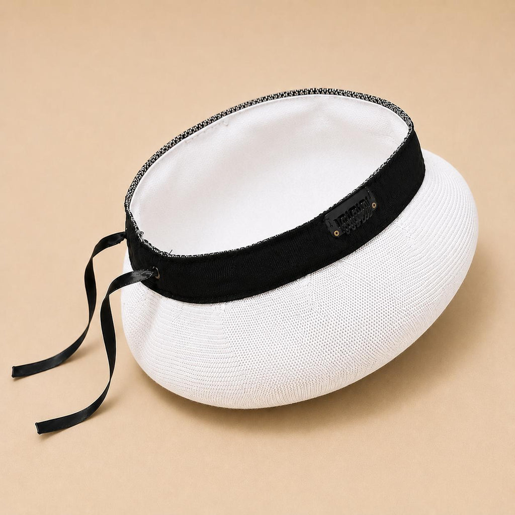 Casquette Béret Femme Coton Tricoté Blanc – Béret d’Été Respirant Sophia