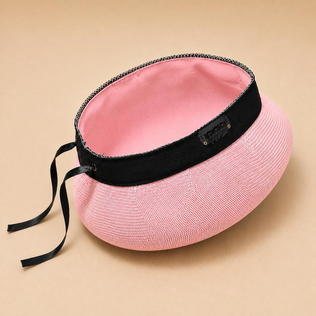 Casquette Béret Femme Coton Tricoté Rose – Chapeau Léger Style Chic