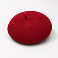 Casquette Béret Femme Coton Tricoté Rouge – Chapeau Peintre Parisien
