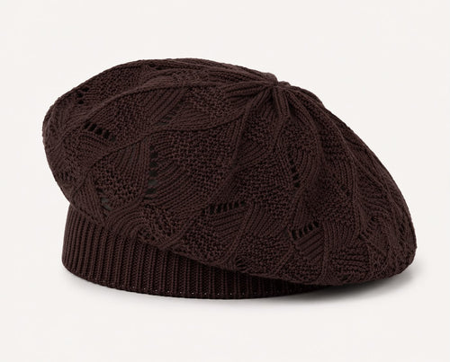 Béret Femme Café | Tricot Acrylique
