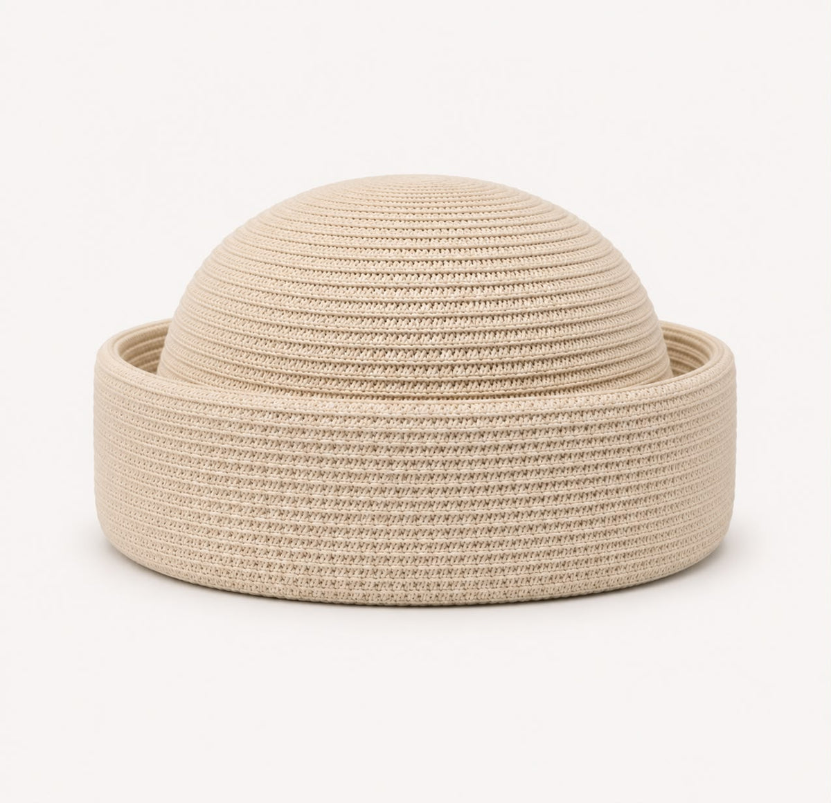 Béret d’Été Pillbox Tressé – Blanc