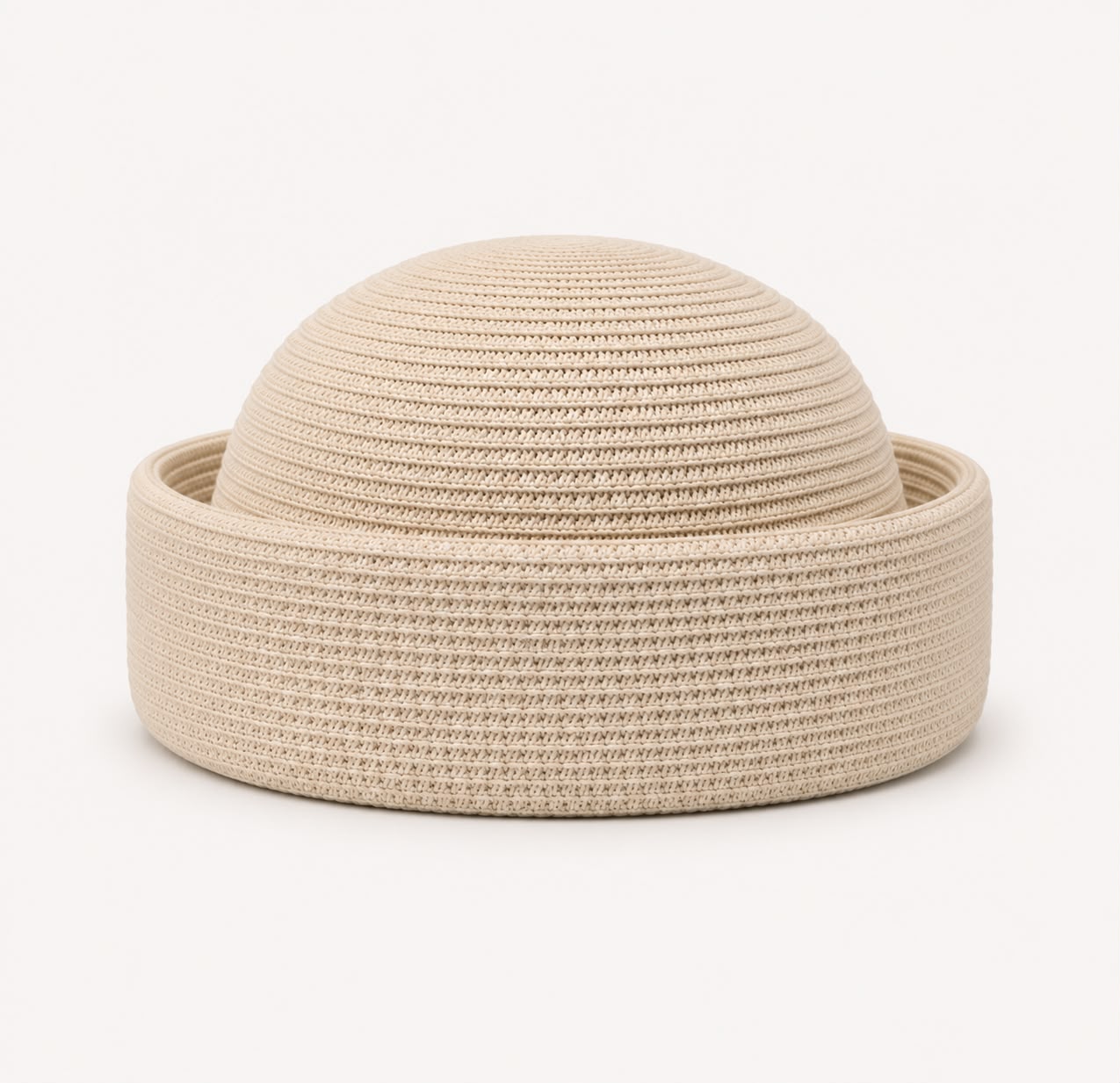 Béret d’Été Pillbox Tressé – Blanc