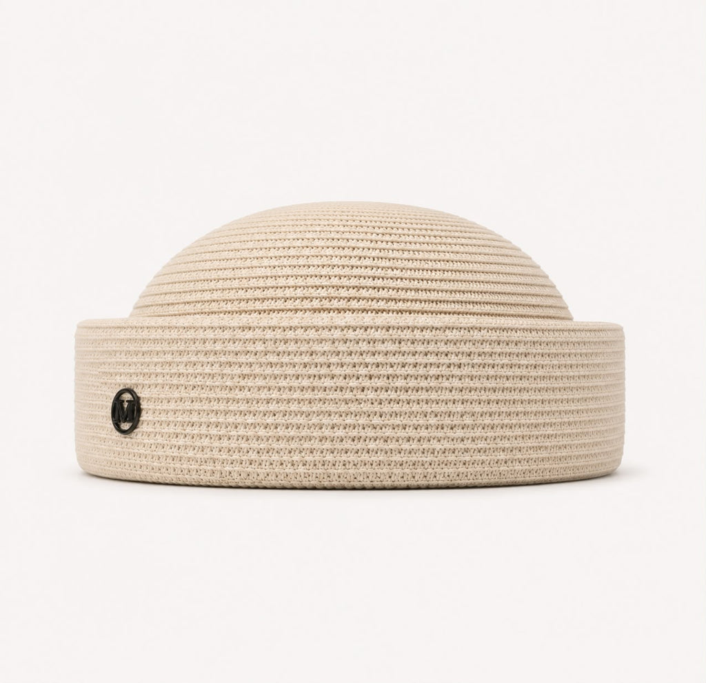 Béret d’Été Pillbox Tressé – Blanc
