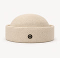 Béret d’Été Pillbox Tressé – Blanc