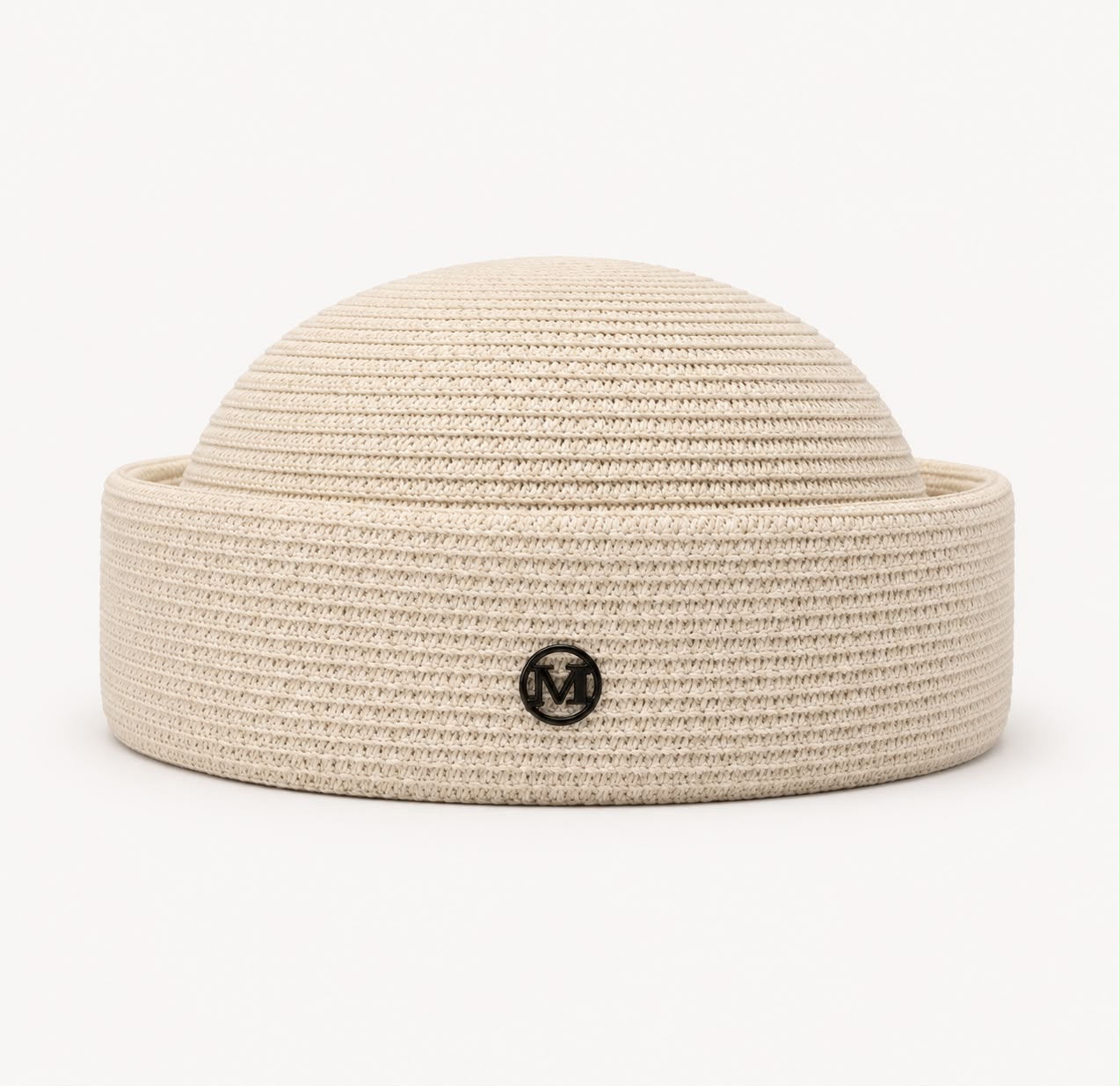 Béret d’Été Pillbox Tressé – Blanc