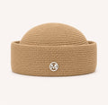 Béret d’Été Pillbox Tressé – Kaki