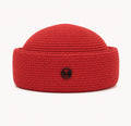Béret d’Été Pillbox Tressé – Rouge