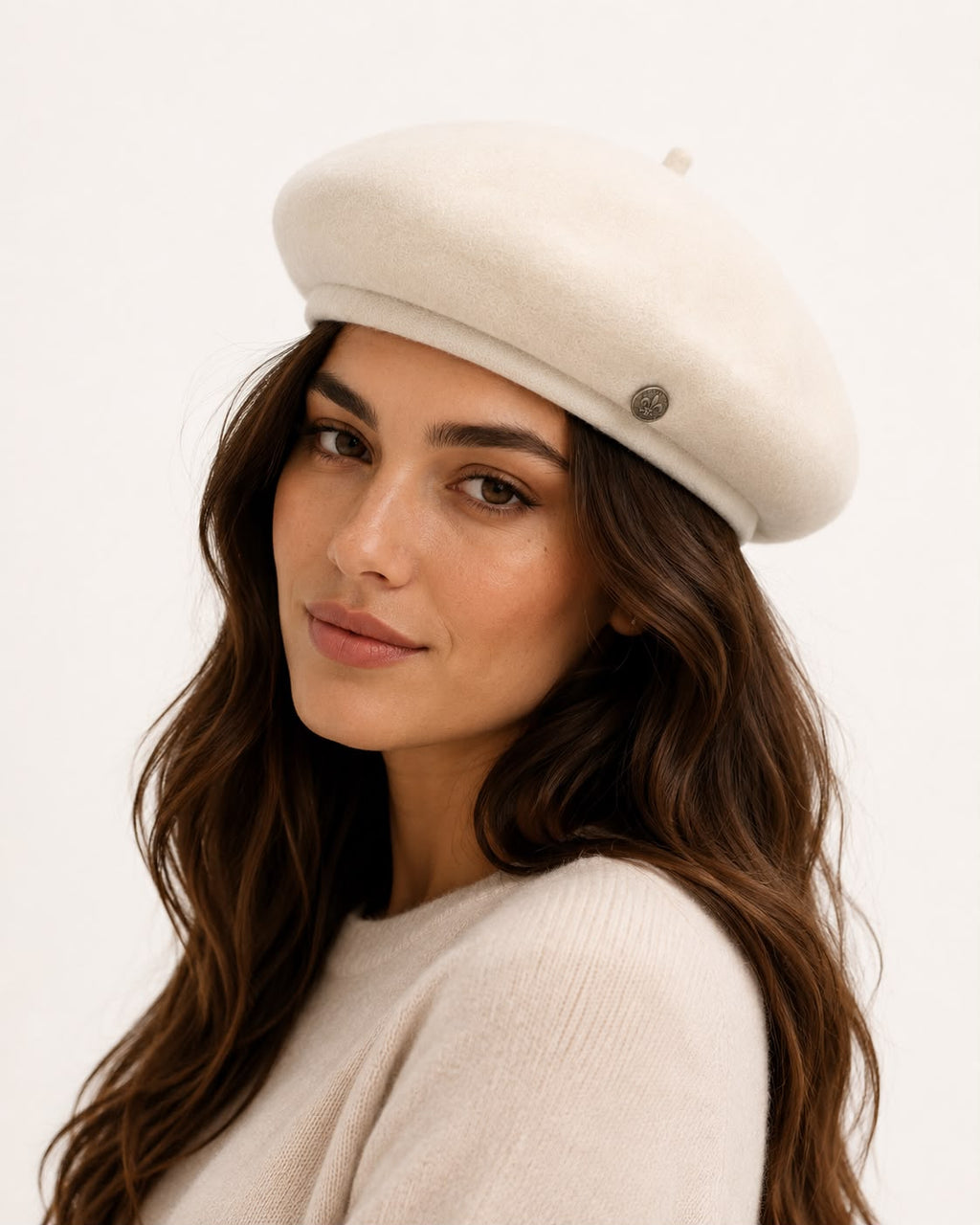 Béret Femme Éloïse – Beige Ivoire