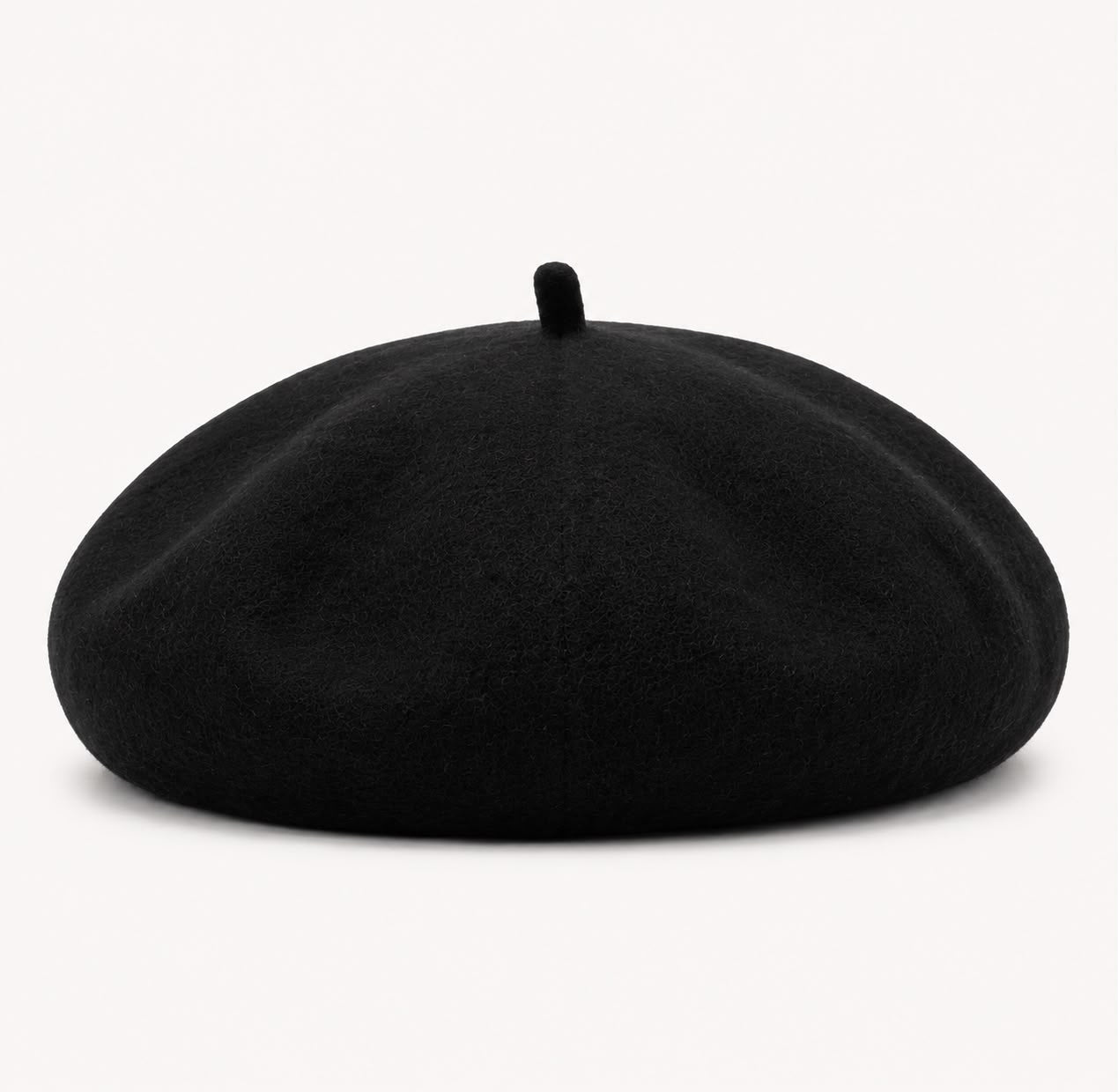 Béret femme en laine noir – Style français