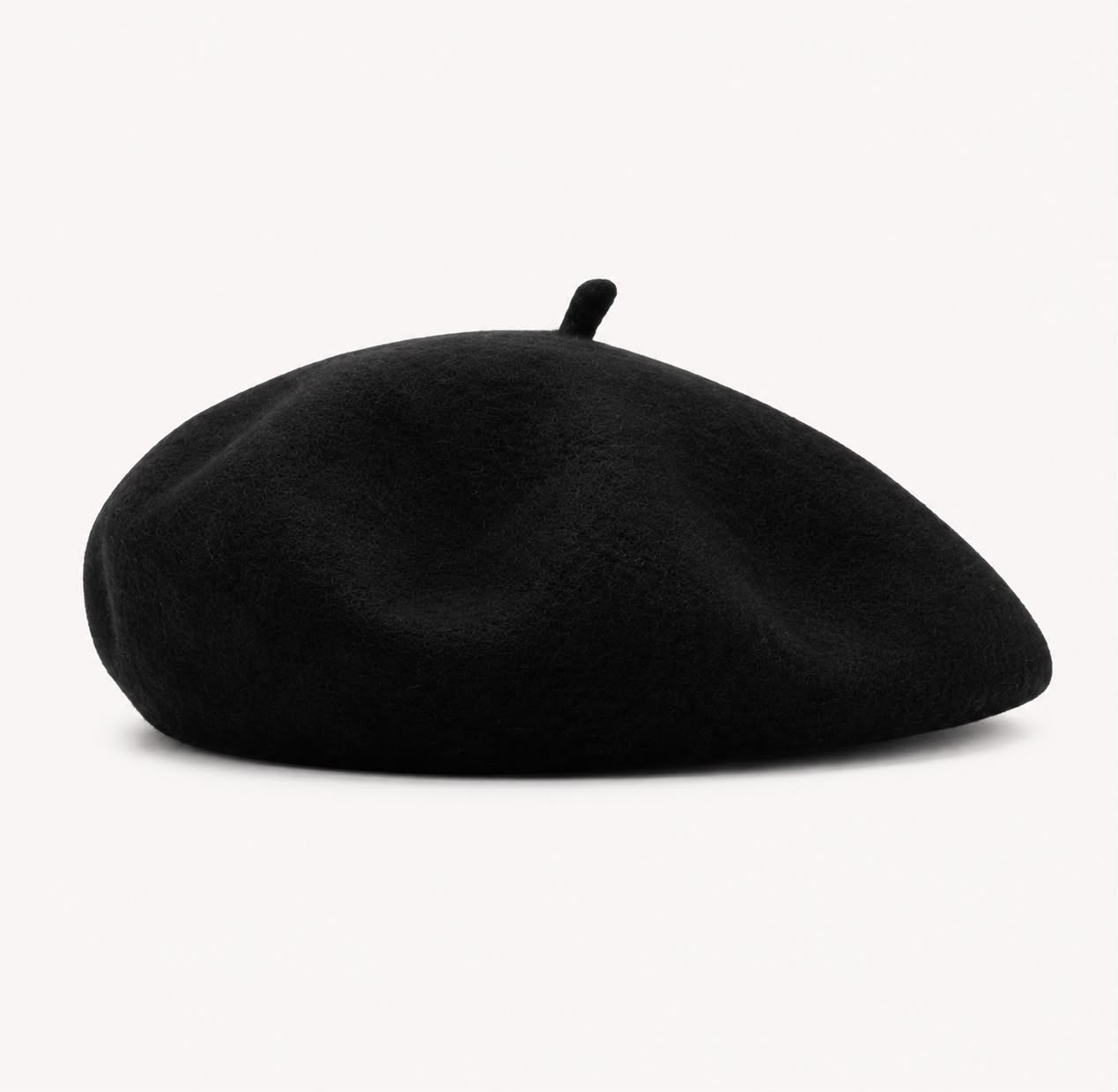 Béret femme en laine noir – Style français