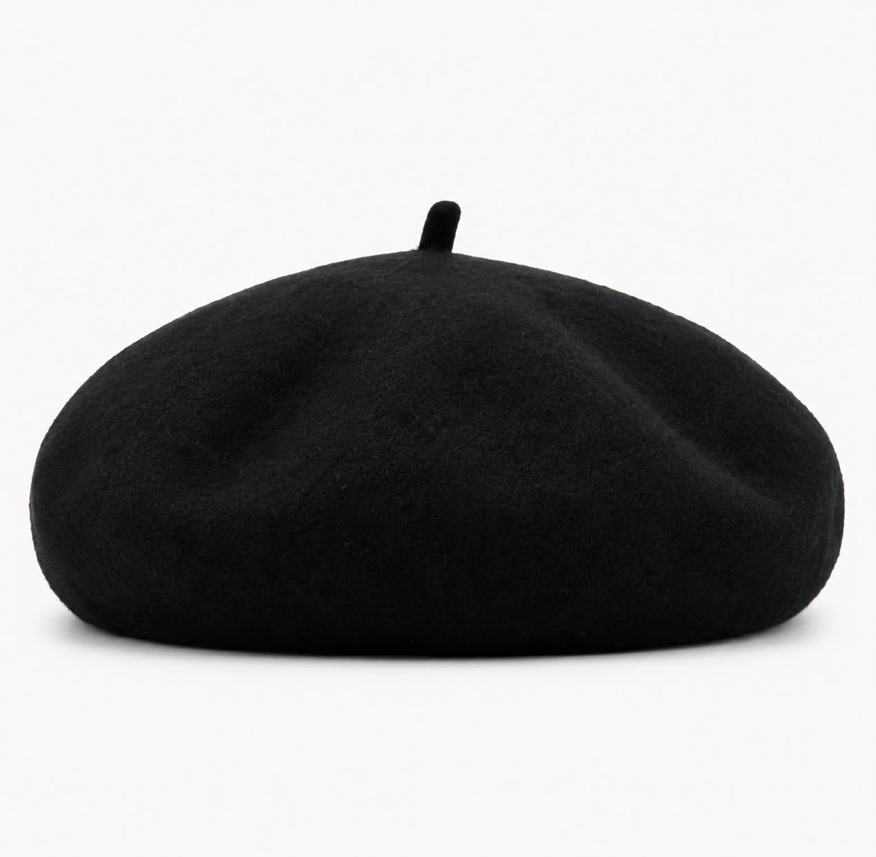 Béret femme en laine noir – Style français