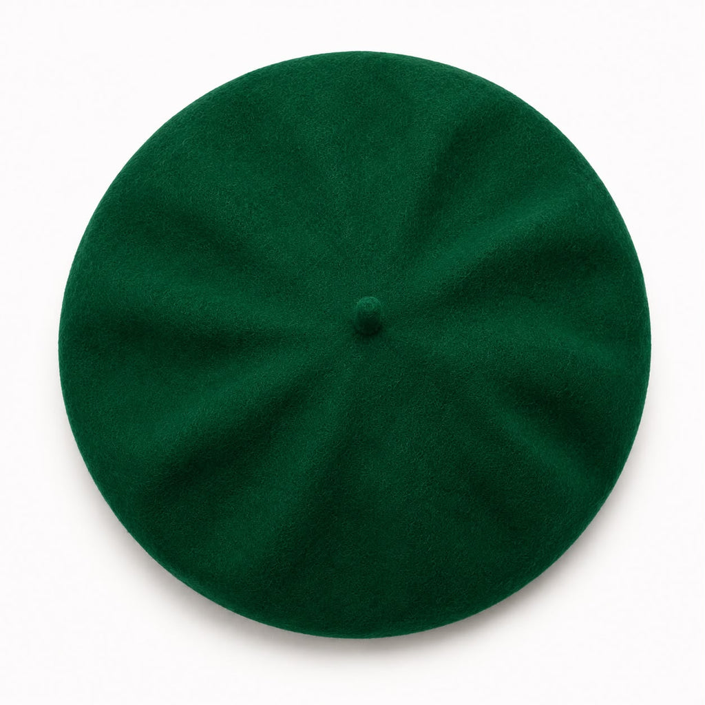 Béret femme en laine vert – Style français