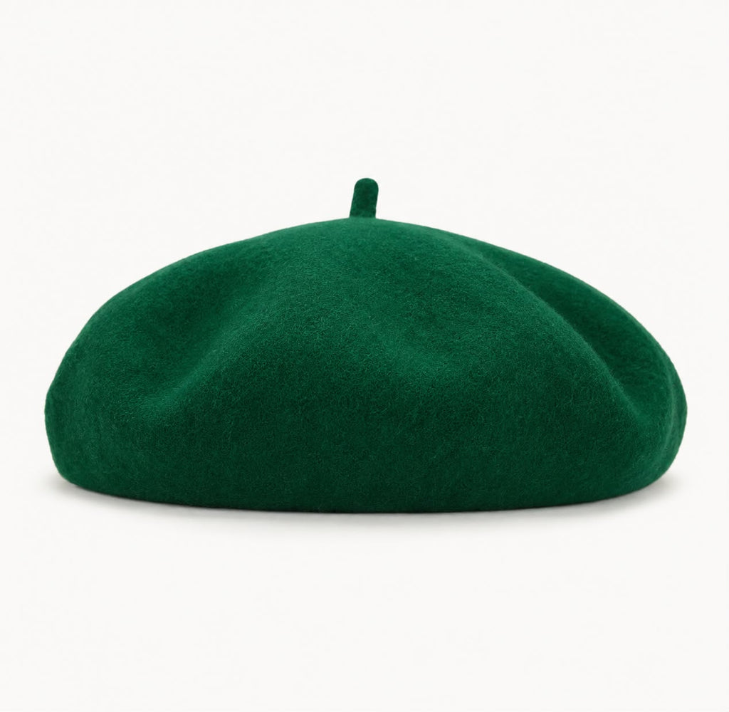 Béret femme en laine vert – Style français