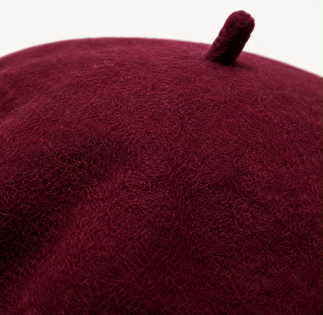 Béret femme en laine bordeaux – Style français