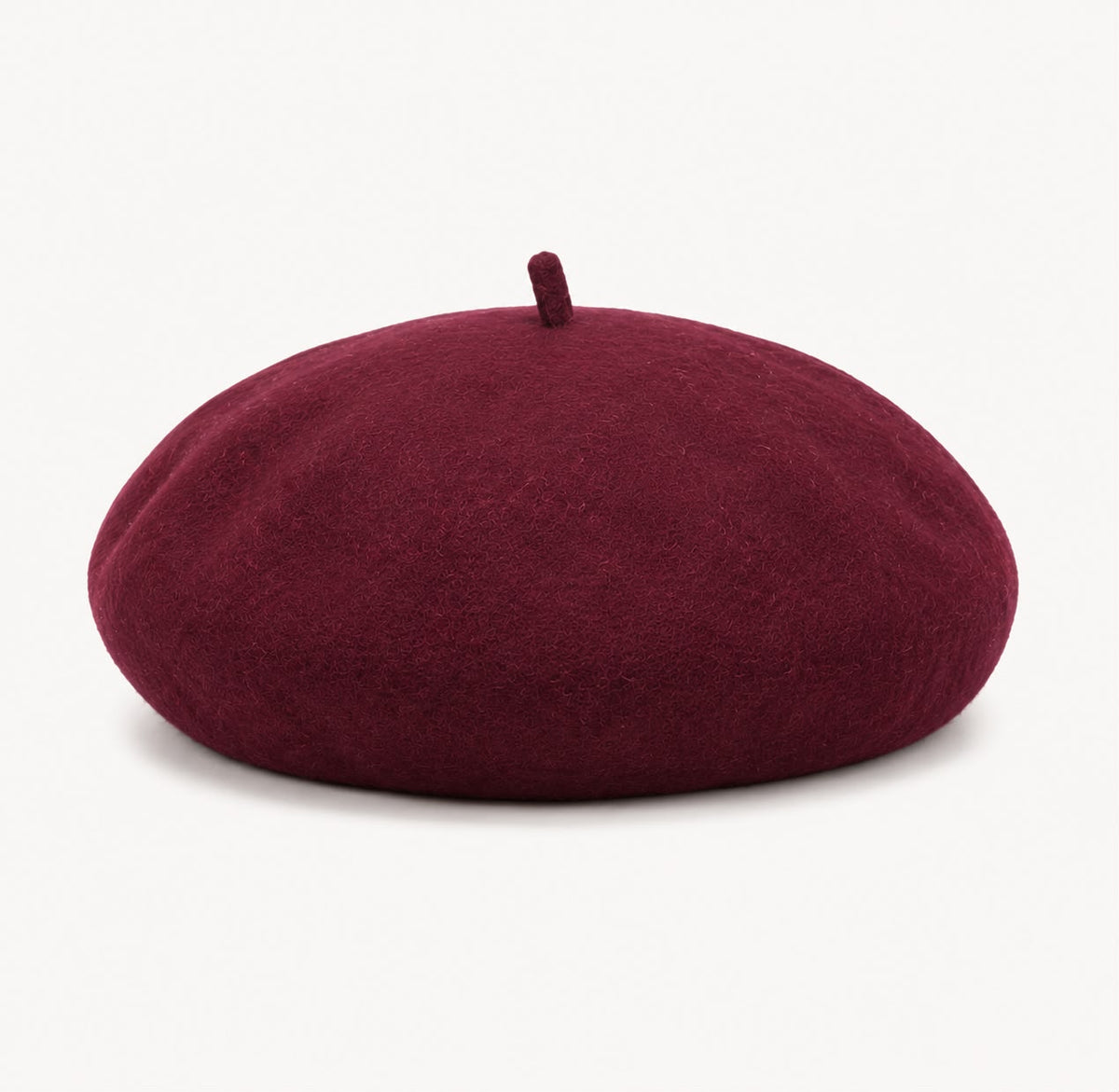 Béret femme en laine bordeaux – Style français