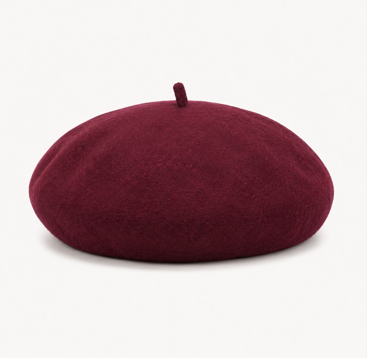 Béret femme en laine bordeaux – Style français