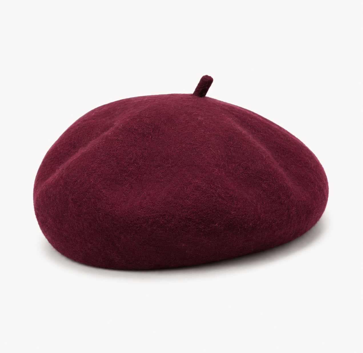 Béret femme en laine bordeaux – Style français
