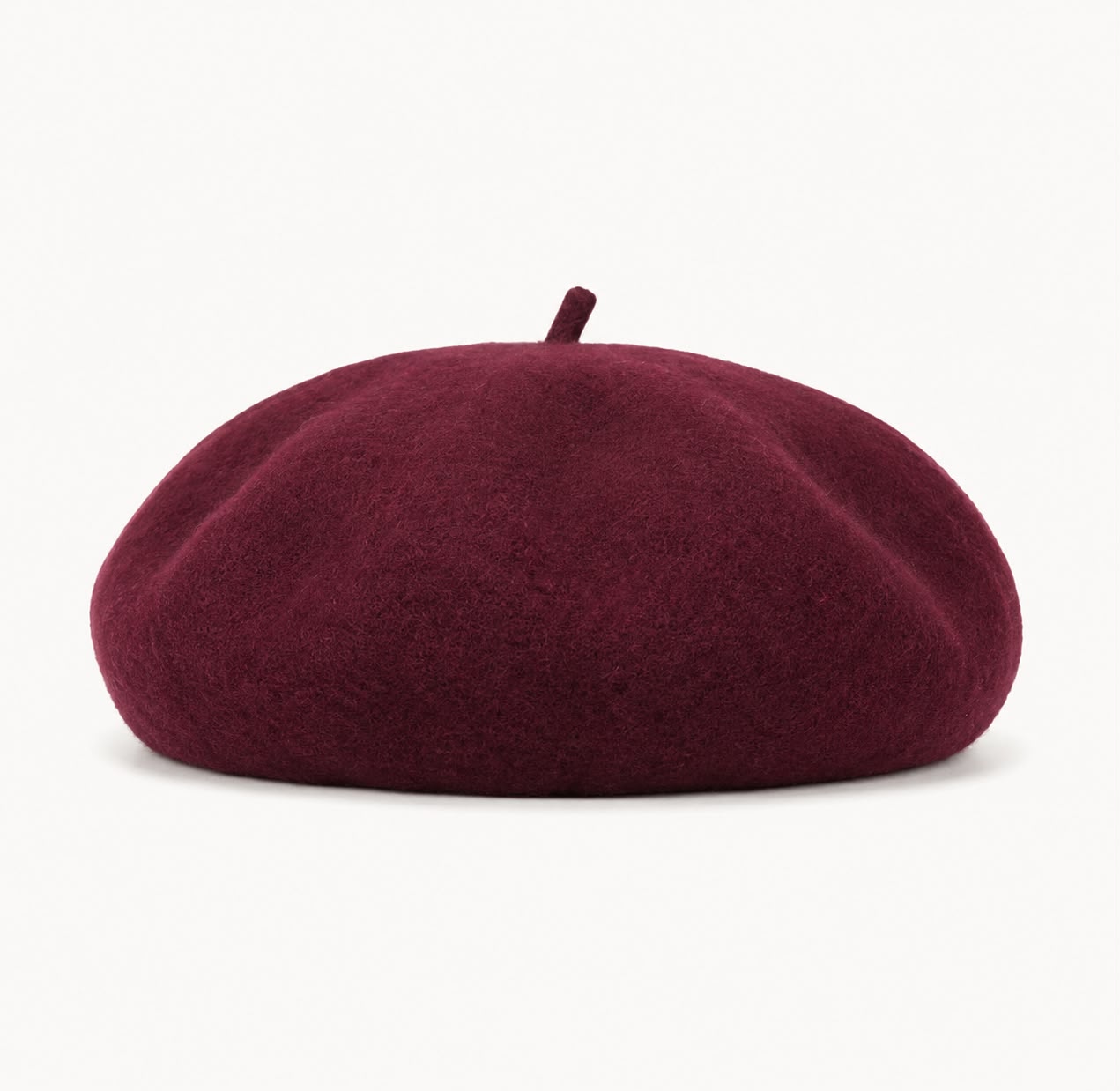 Béret femme en laine bordeaux – Style français