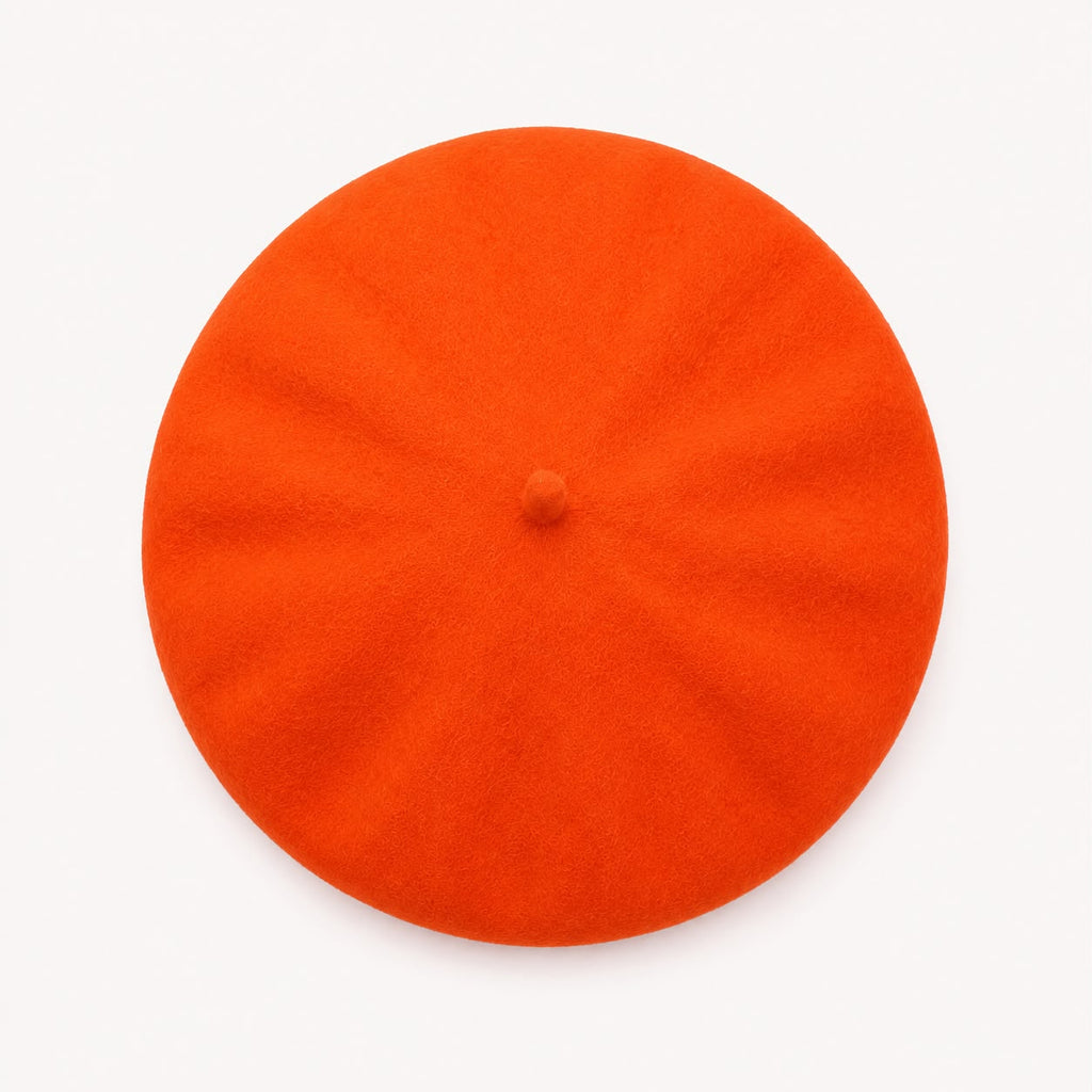 Béret femme en laine orange – Style français