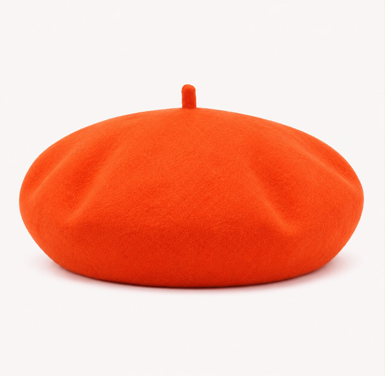 Béret femme en laine orange – Style français