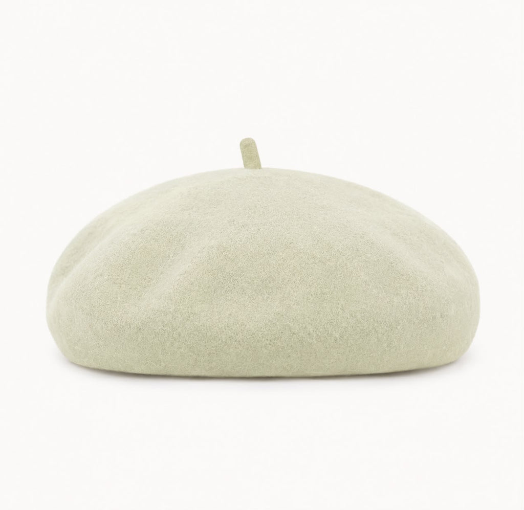 Béret femme en laine beige – Style français