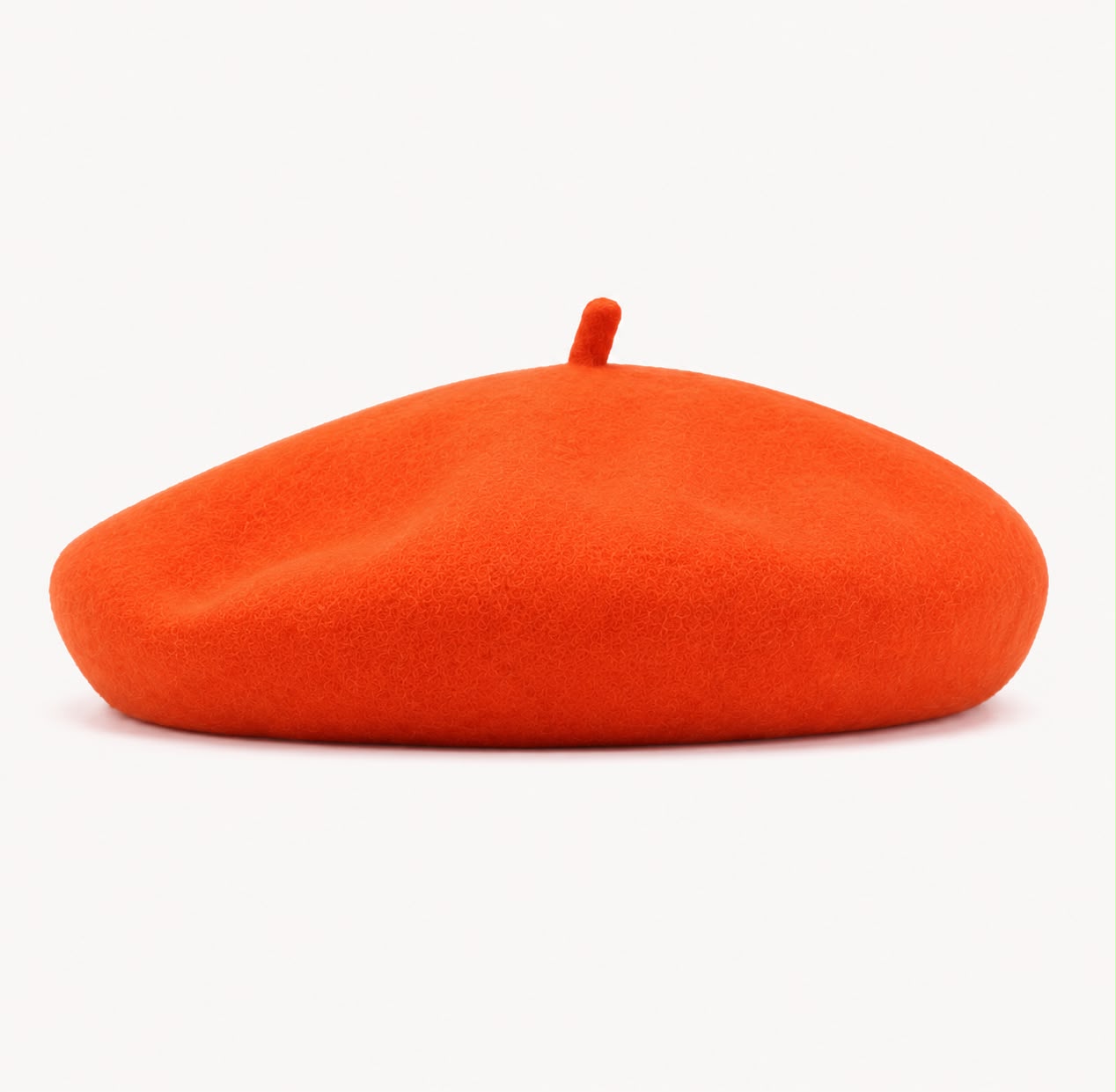Béret femme en laine orange – Style français