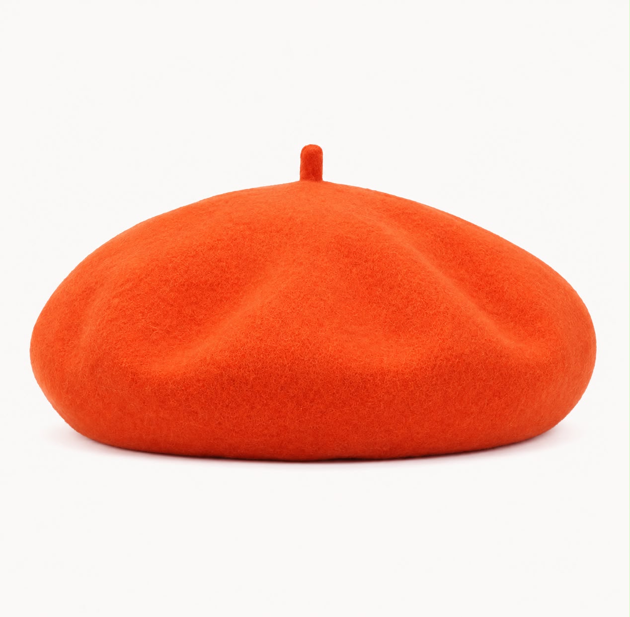 Béret femme en laine orange – Style français