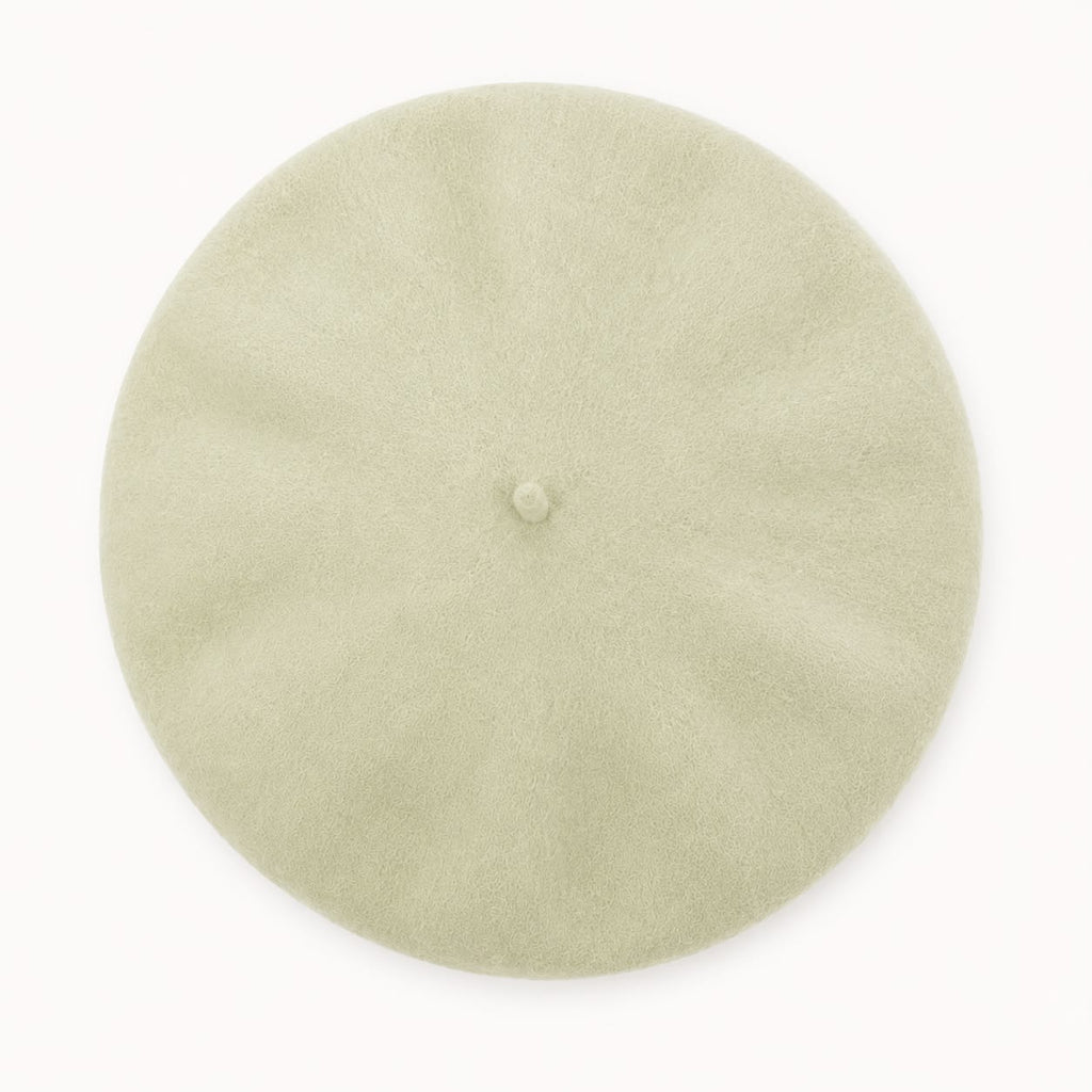 Béret femme en laine beige – Style français