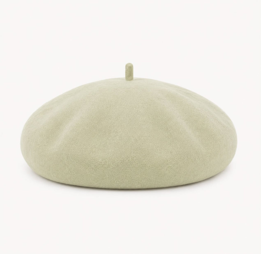 Béret femme en laine beige – Style français