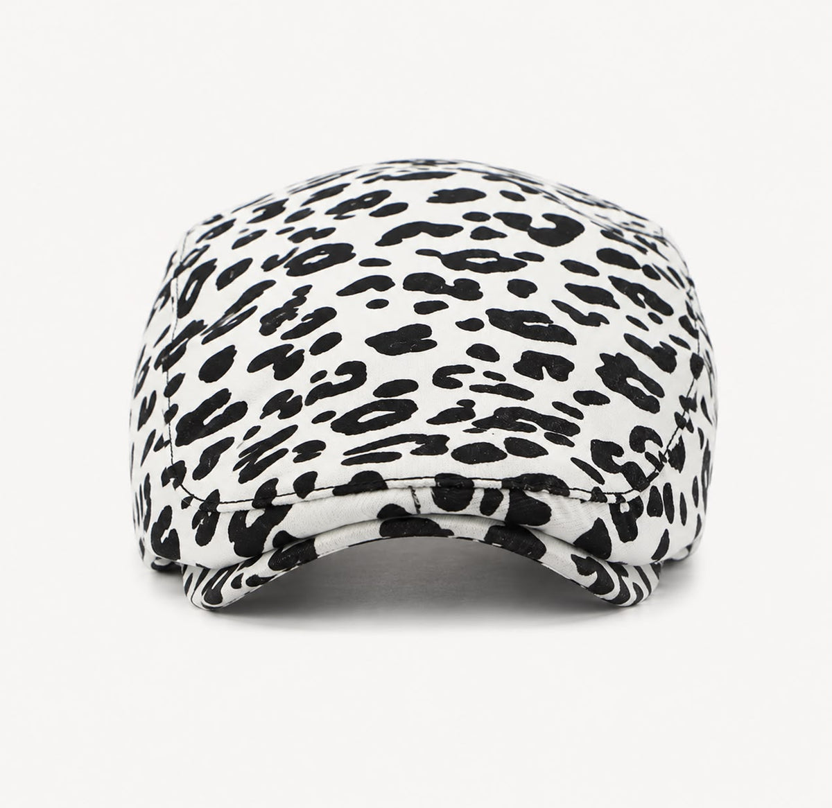 Casquette plate Montmartre – Léopard ivoire