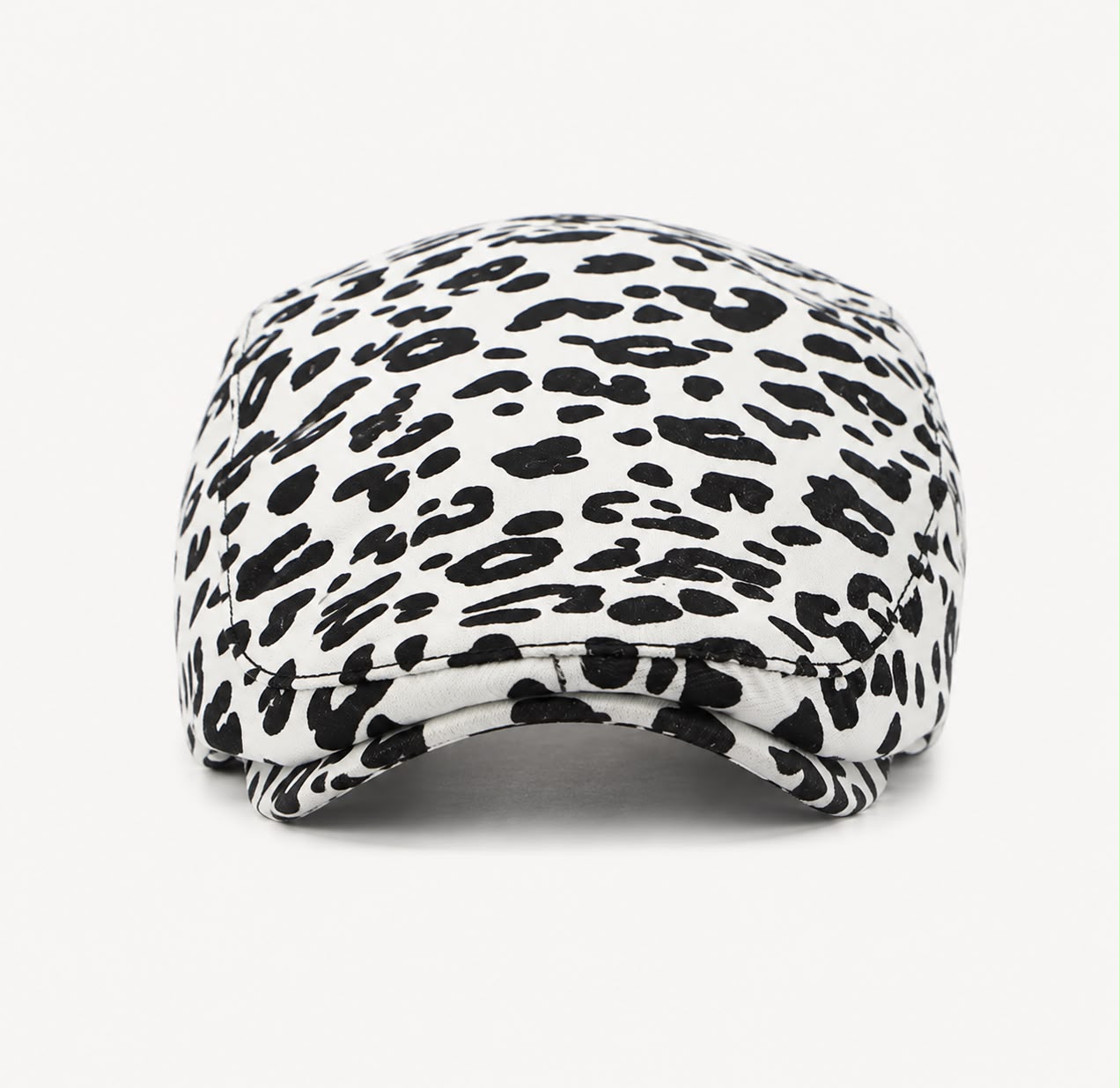 Casquette plate Montmartre – Léopard ivoire