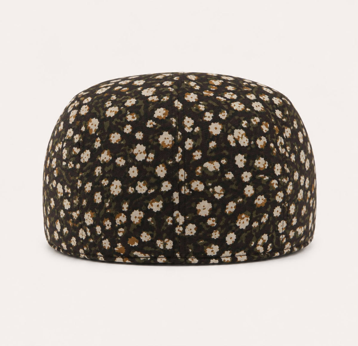 Casquette plate Montmartre – Noir petites fleurs