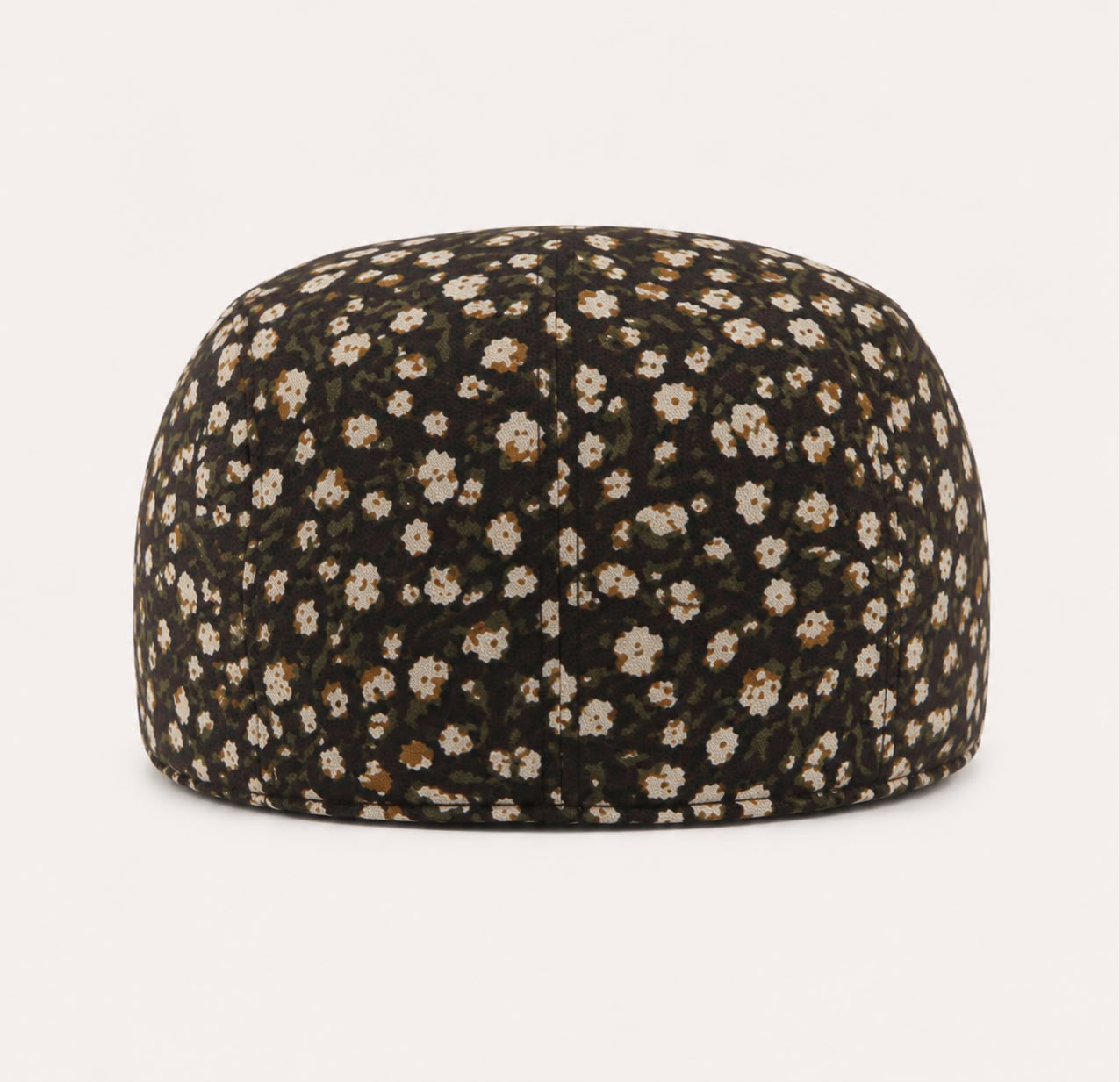 Casquette plate Montmartre – Noir petites fleurs