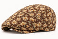 Casquette plate Montmartre – Marron café fleuri