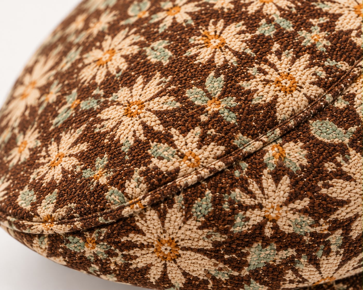 Casquette plate Montmartre – Marron café fleuri