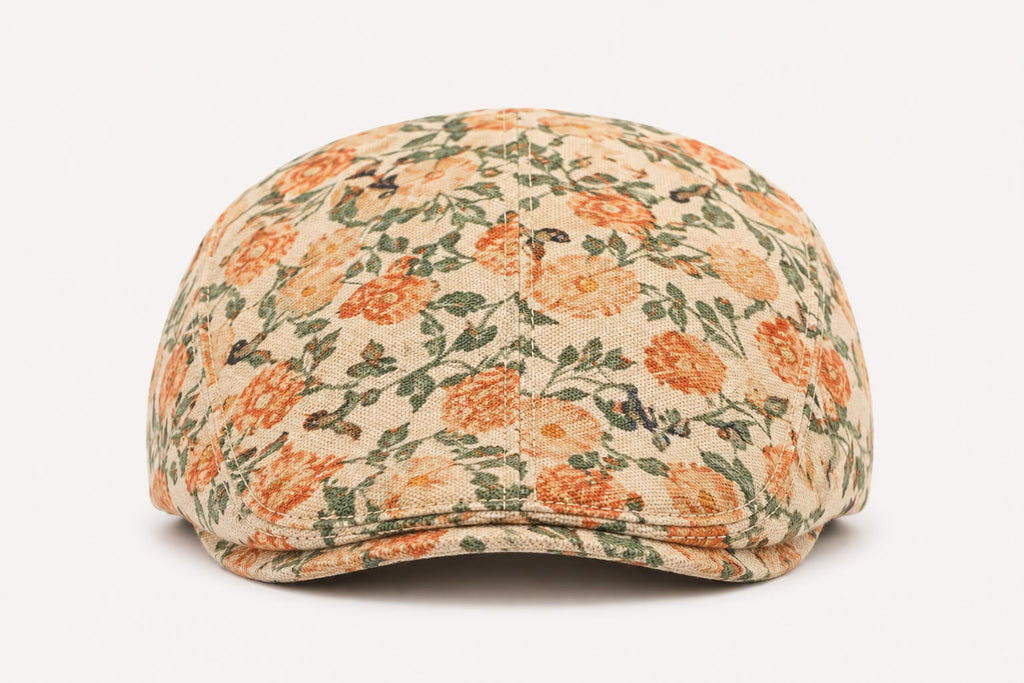 Casquette plate Montmartre – Kaki fleuri