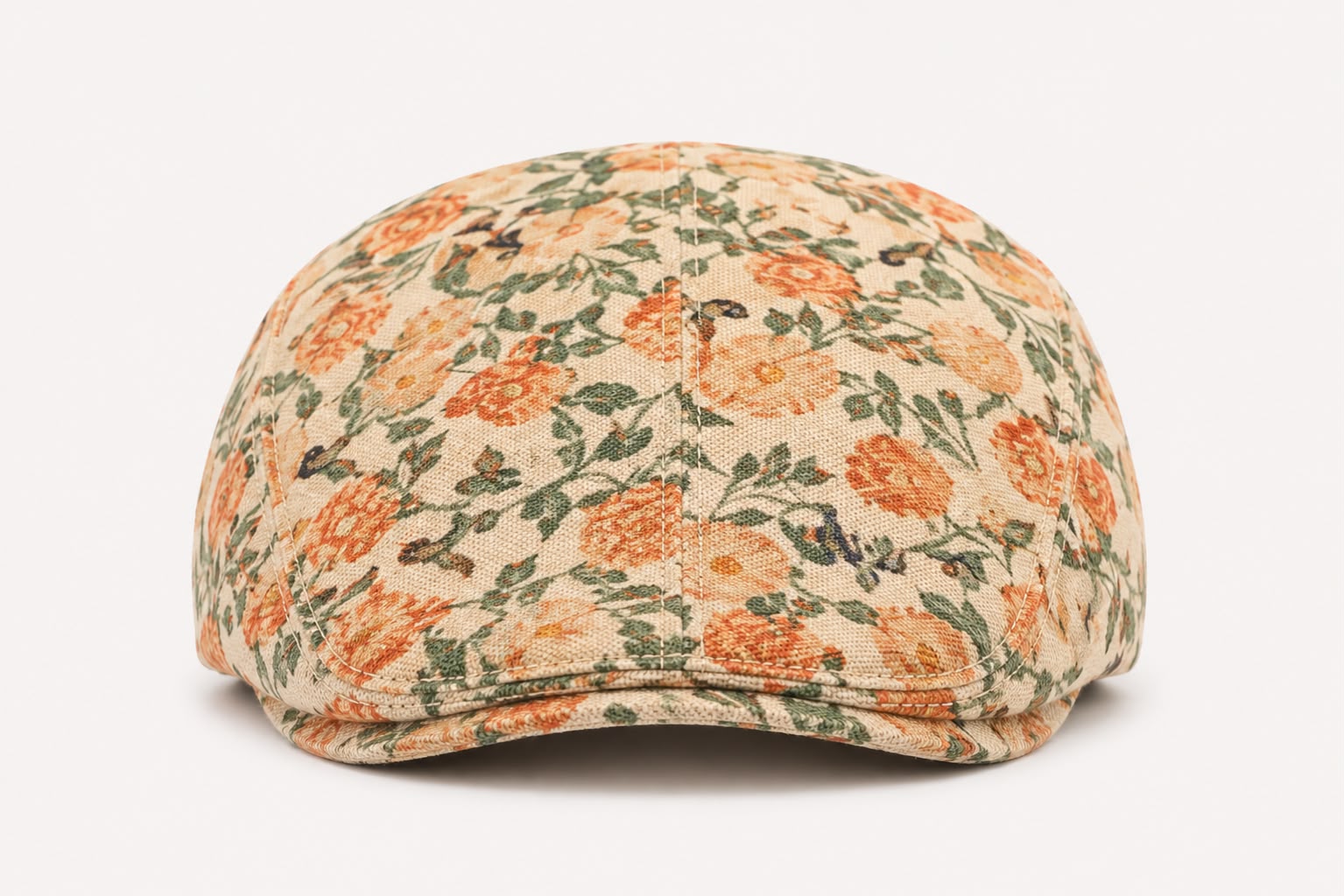 Casquette plate Montmartre – Kaki fleuri