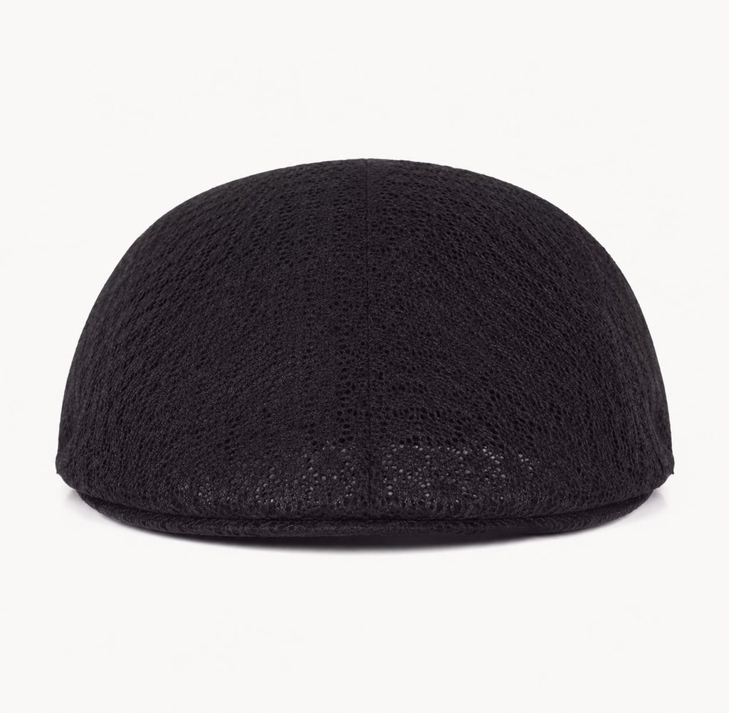 Casquette plate d’été en maille Marceau – Noir