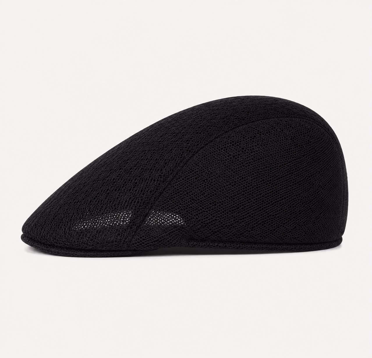 Casquette plate d’été en maille Marceau – Noir