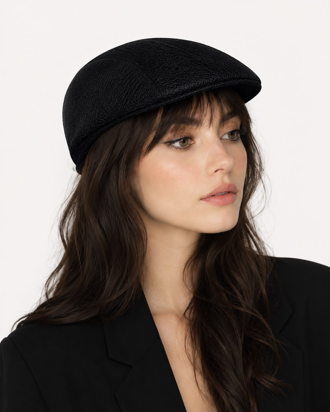 Casquette plate d’été en maille Marceau – Noir