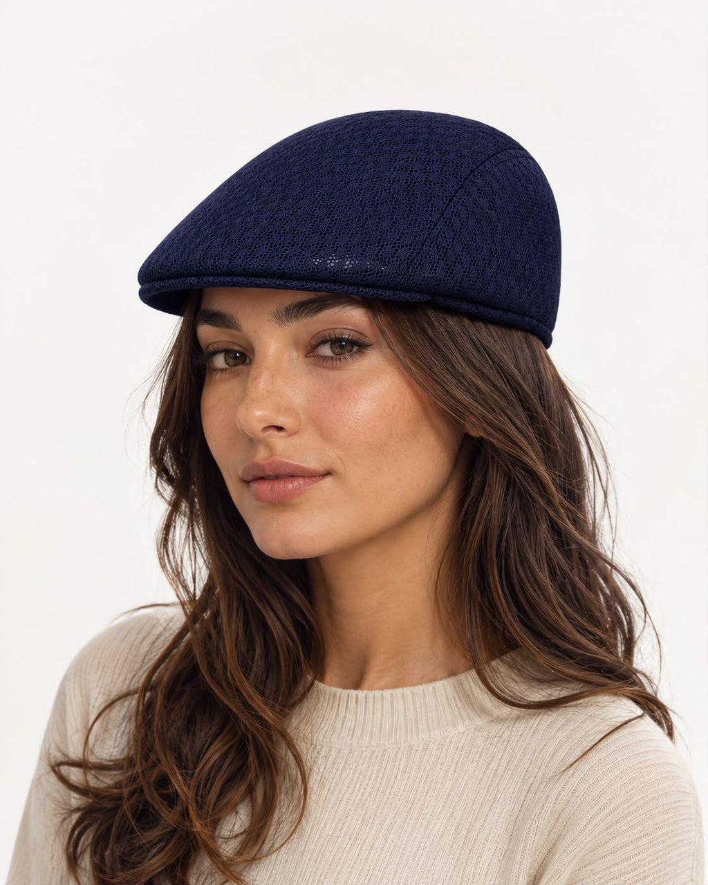 Casquette plate d’été en maille Marceau – Bleu
