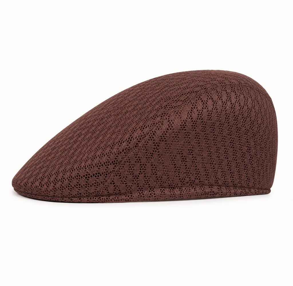 Casquette plate d’été en maille Marceau – Marron café